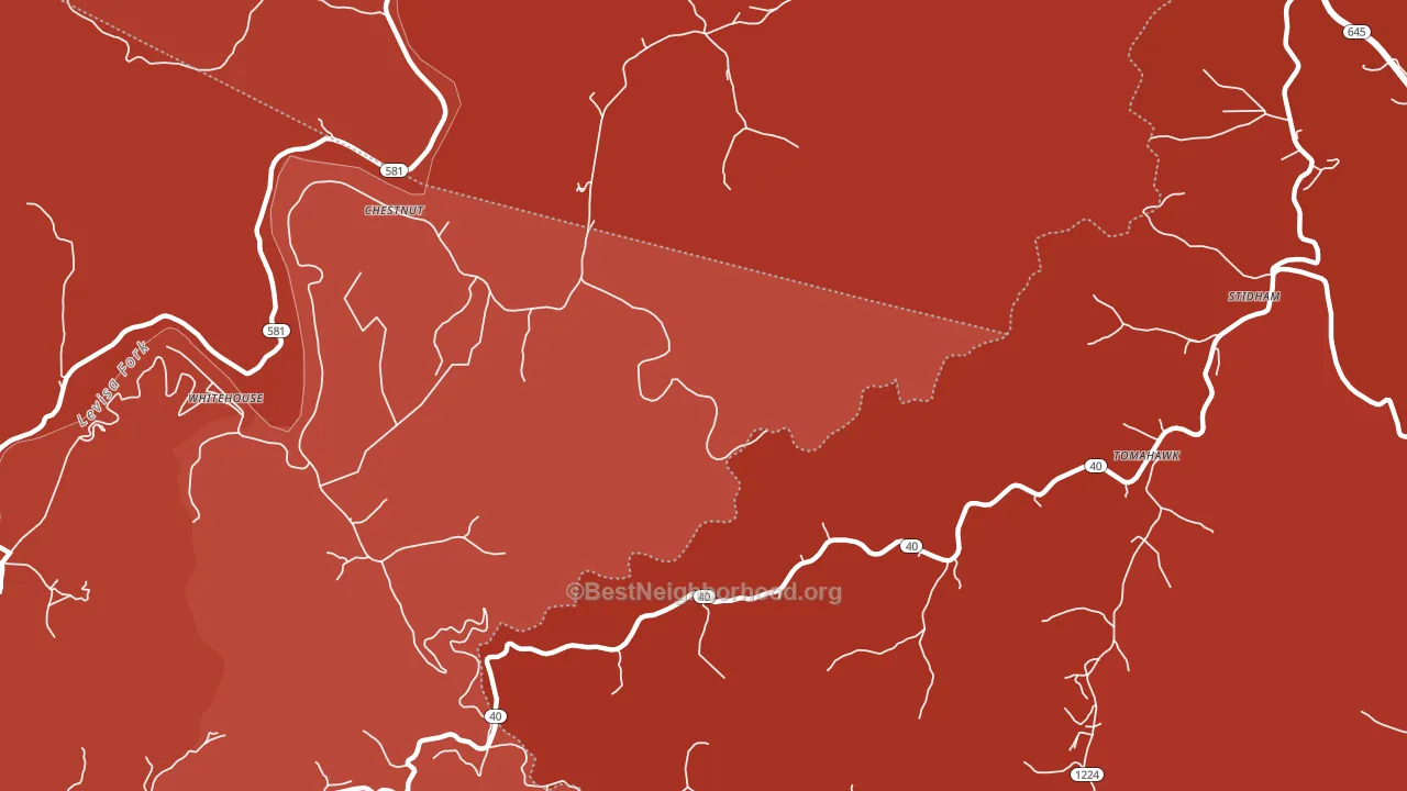 Whitehouse, KY block-group political-lean map