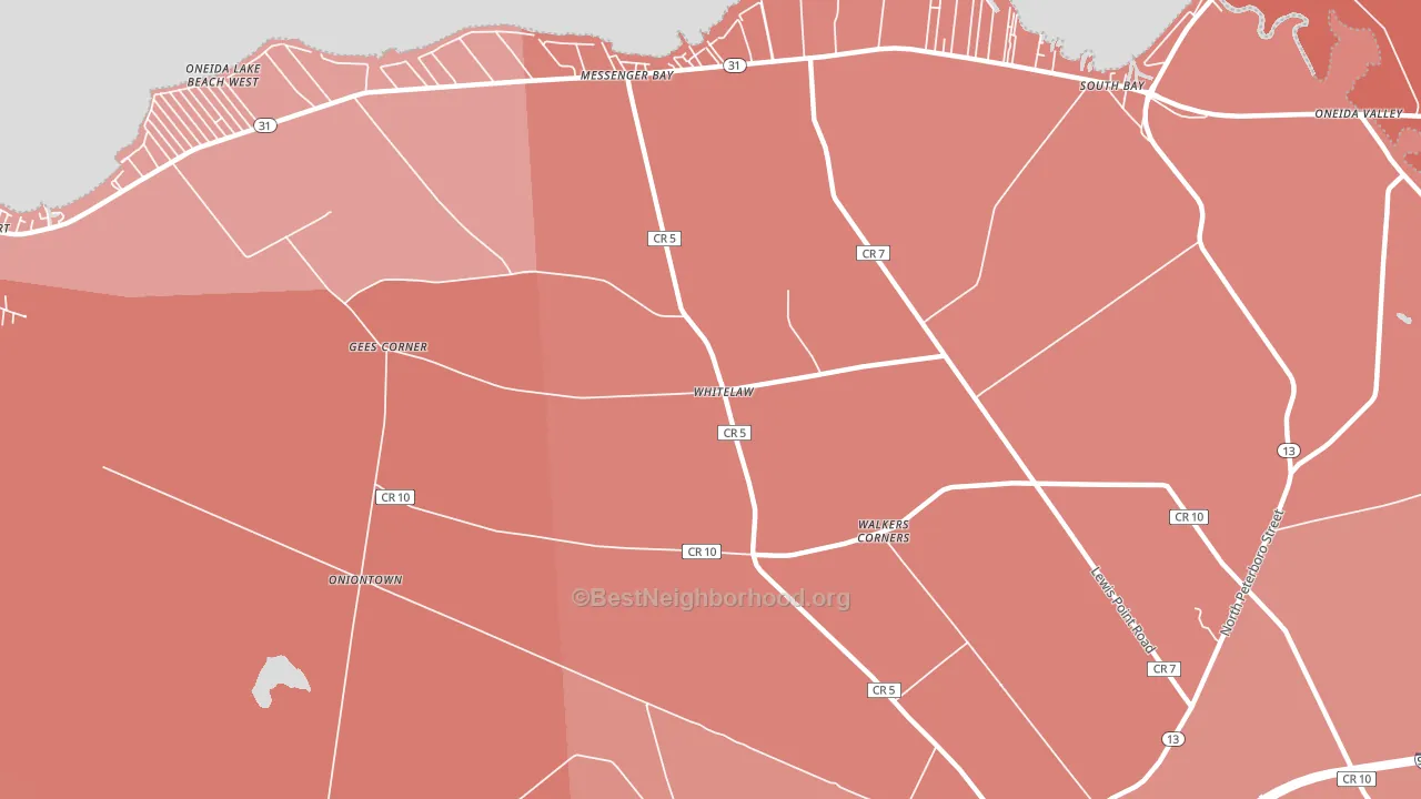 Whitelaw, NY block-group political-lean map