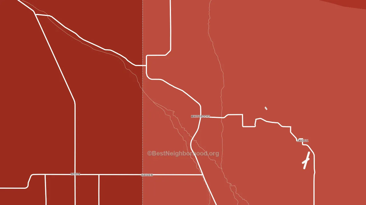 Whiterocks, UT block-group political-lean map