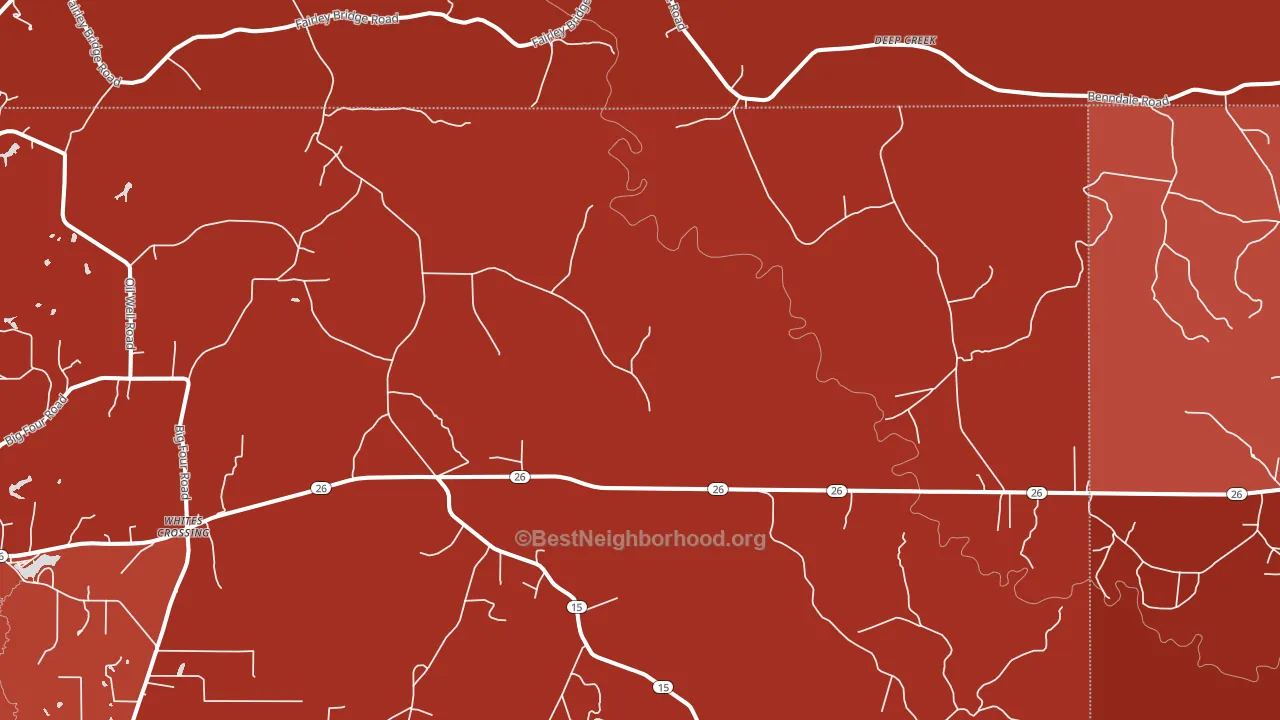 Whites Crossing, MS block-group political-lean map