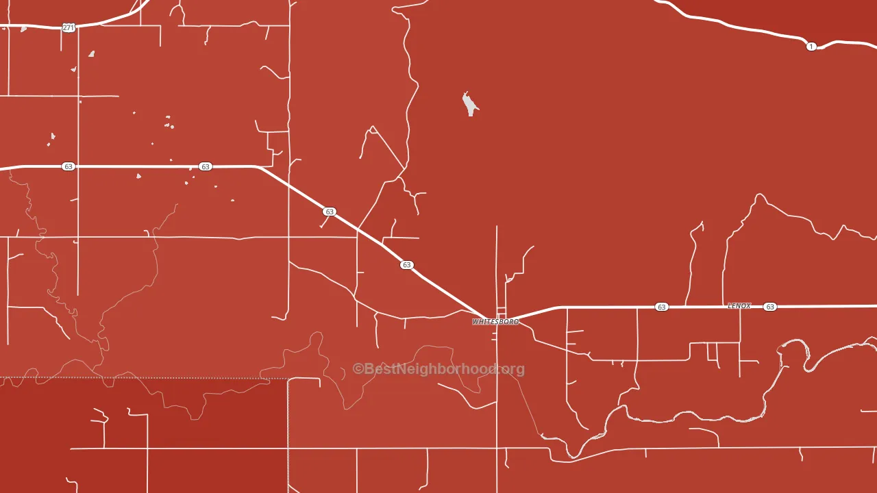 Whitesboro, OK block-group political-lean map
