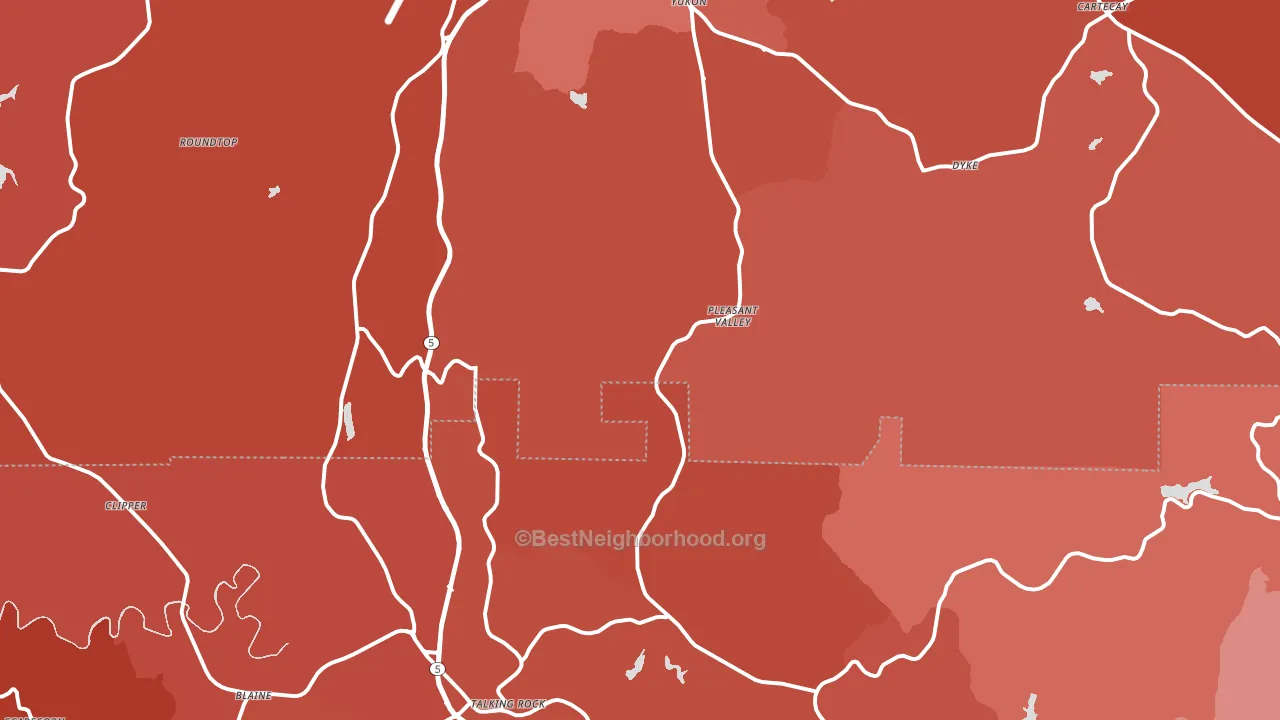 Whitestone, GA block-group political-lean map