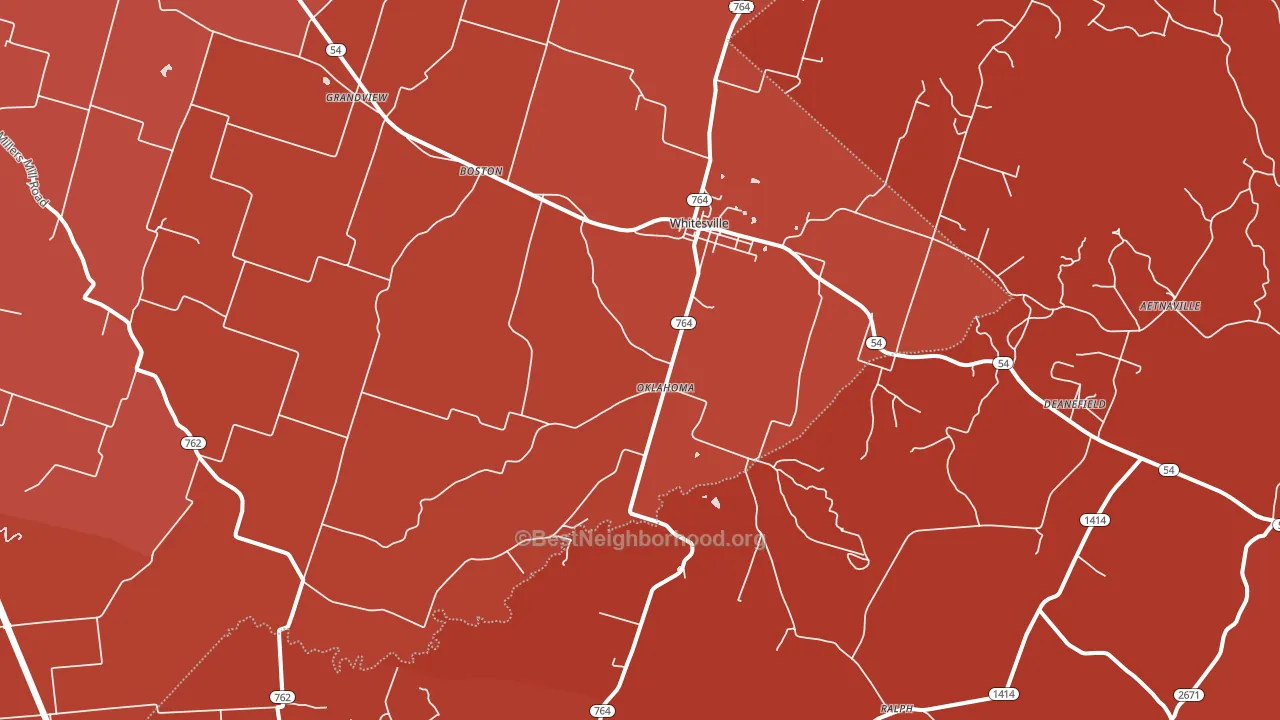 Whitesville, KY block-group political-lean map