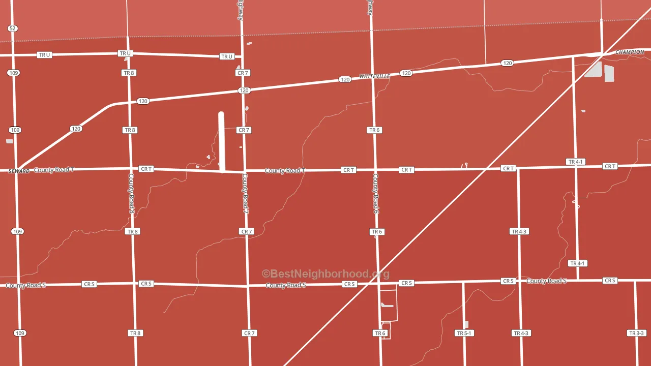 Whiteville, OH block-group political-lean map