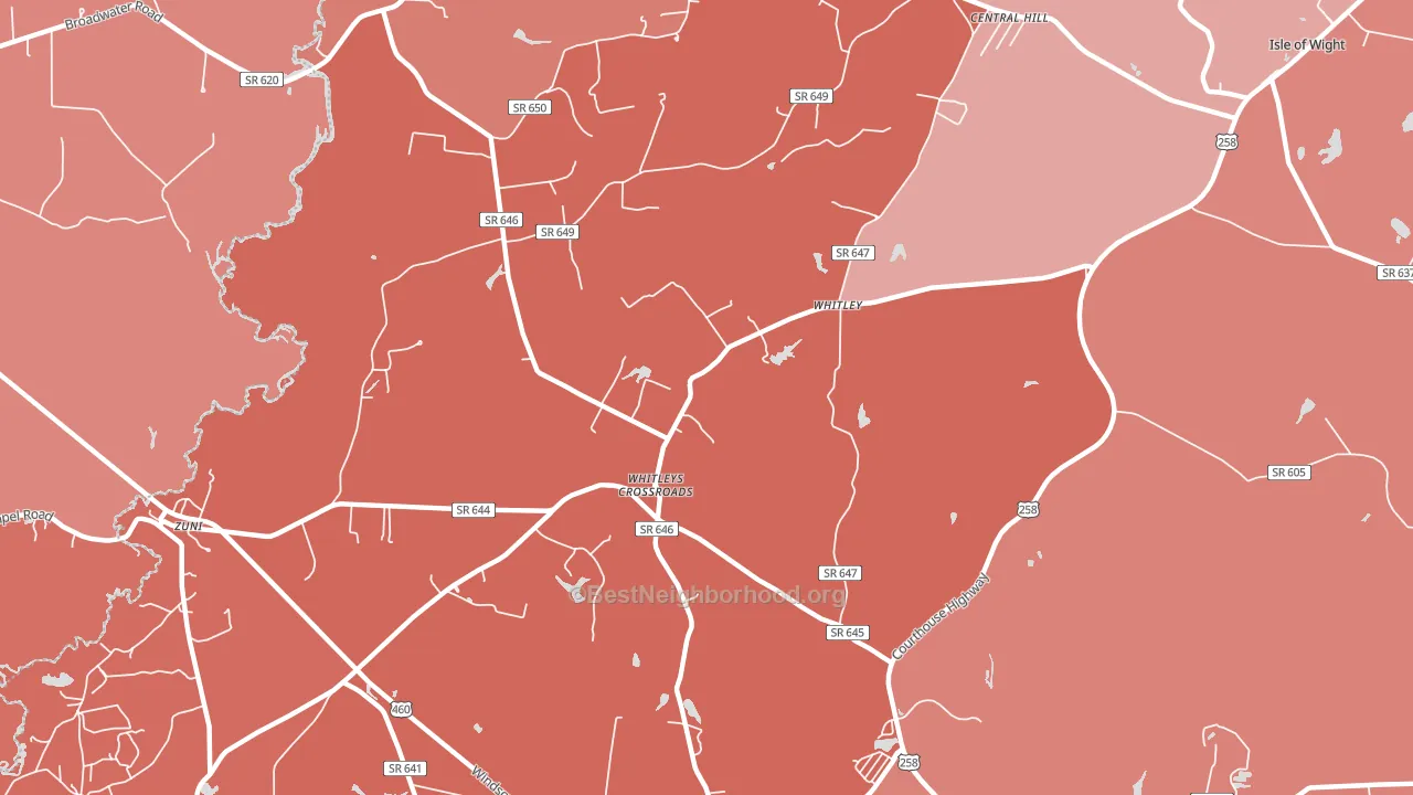 Whitley, VA block-group political-lean map