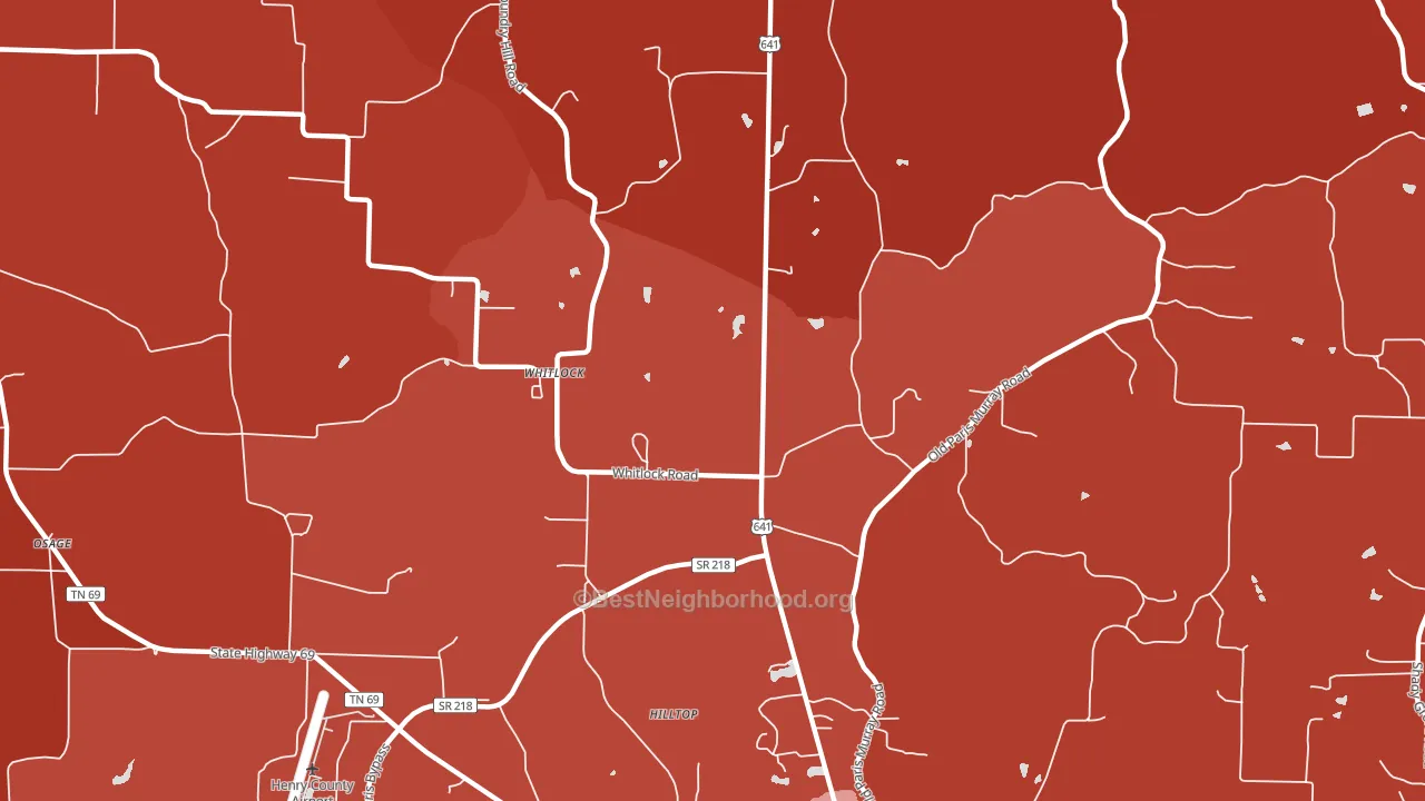 Whitlock, TN block-group political-lean map