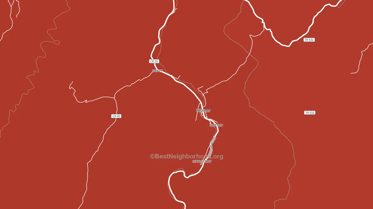 Whitmer, WV block-group political-lean map