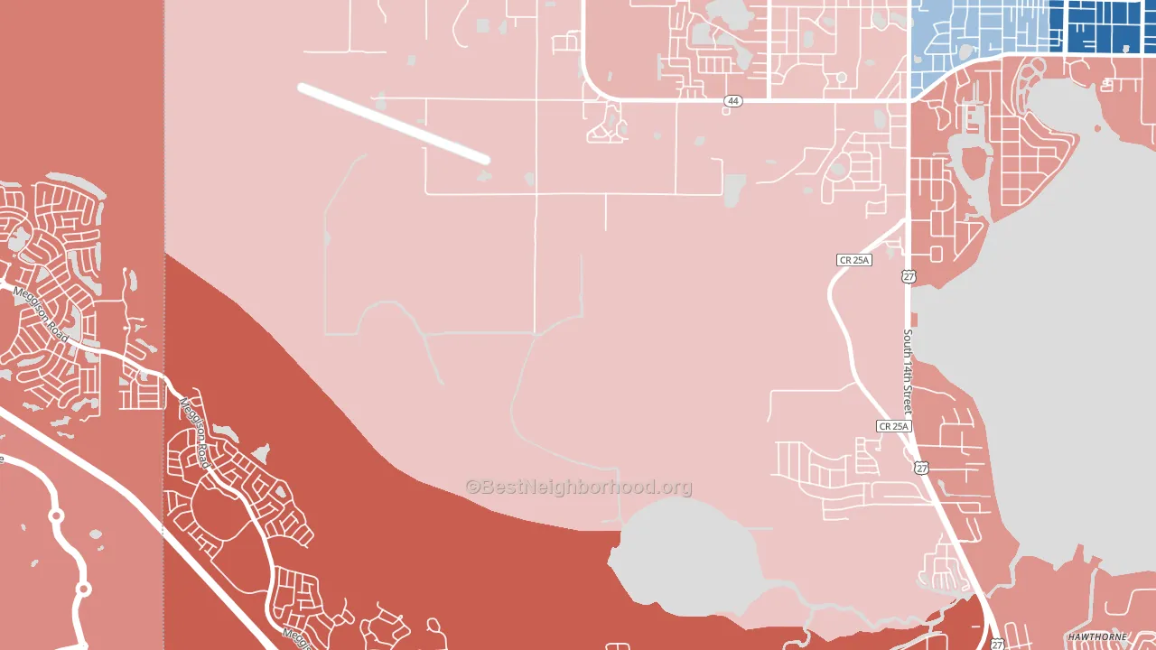 Whitney, FL block-group political-lean map
