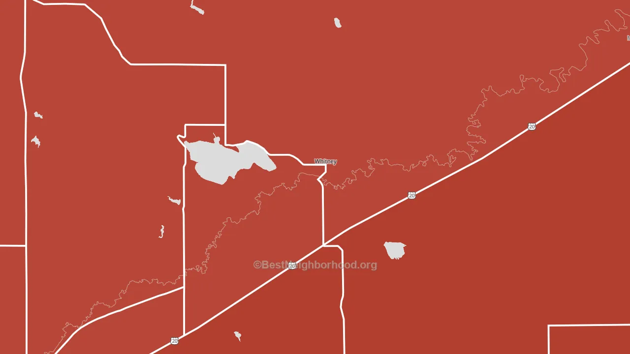 Whitney, NE block-group political-lean map