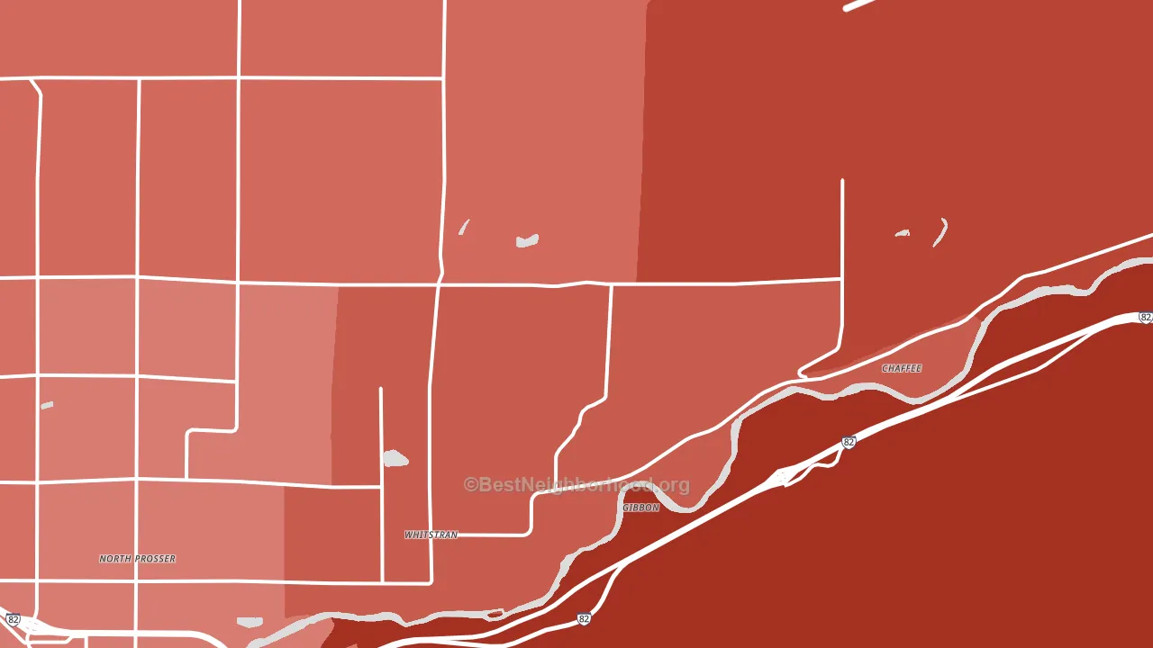 Whitstran, WA block-group political-lean map