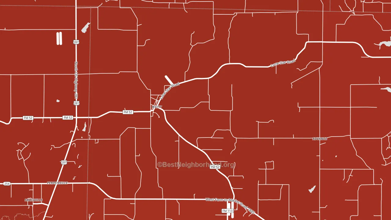Whitt, TX block-group political-lean map