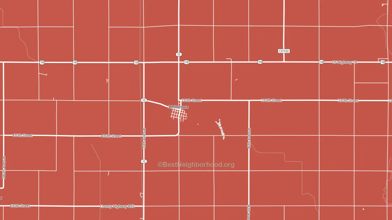Whittemore, IA block-group political-lean map