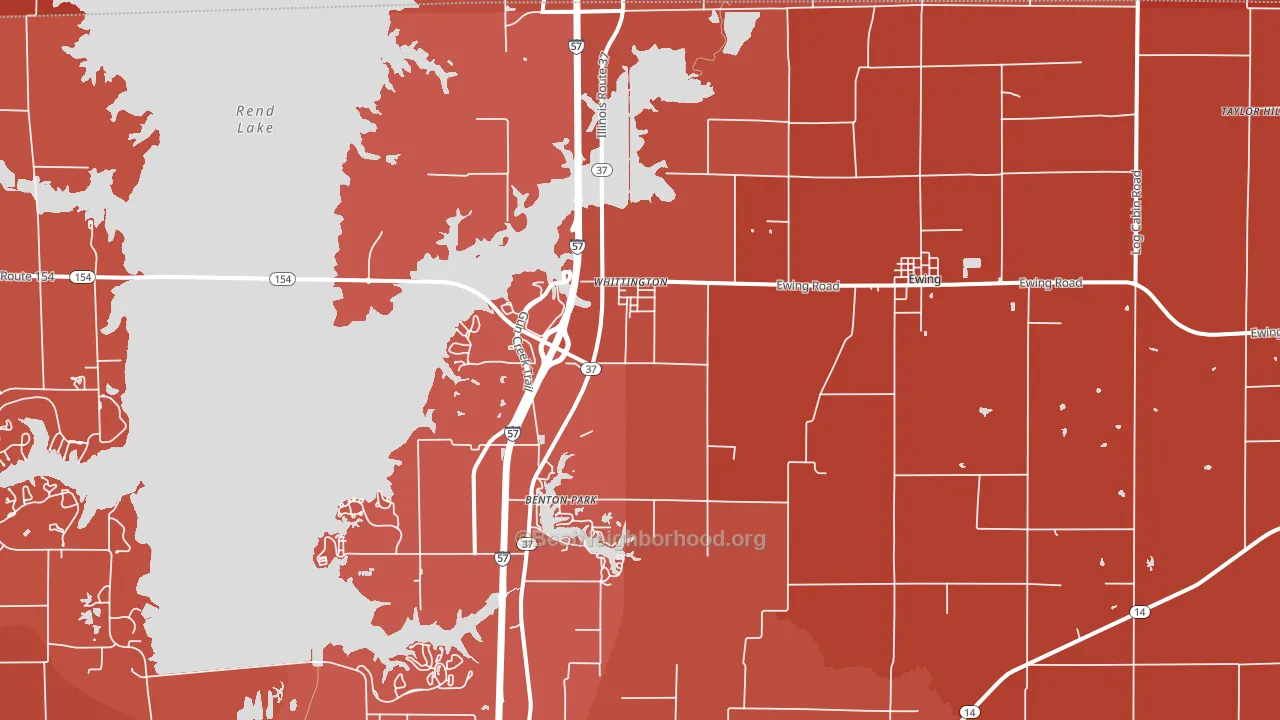 Whittington, IL block-group political-lean map