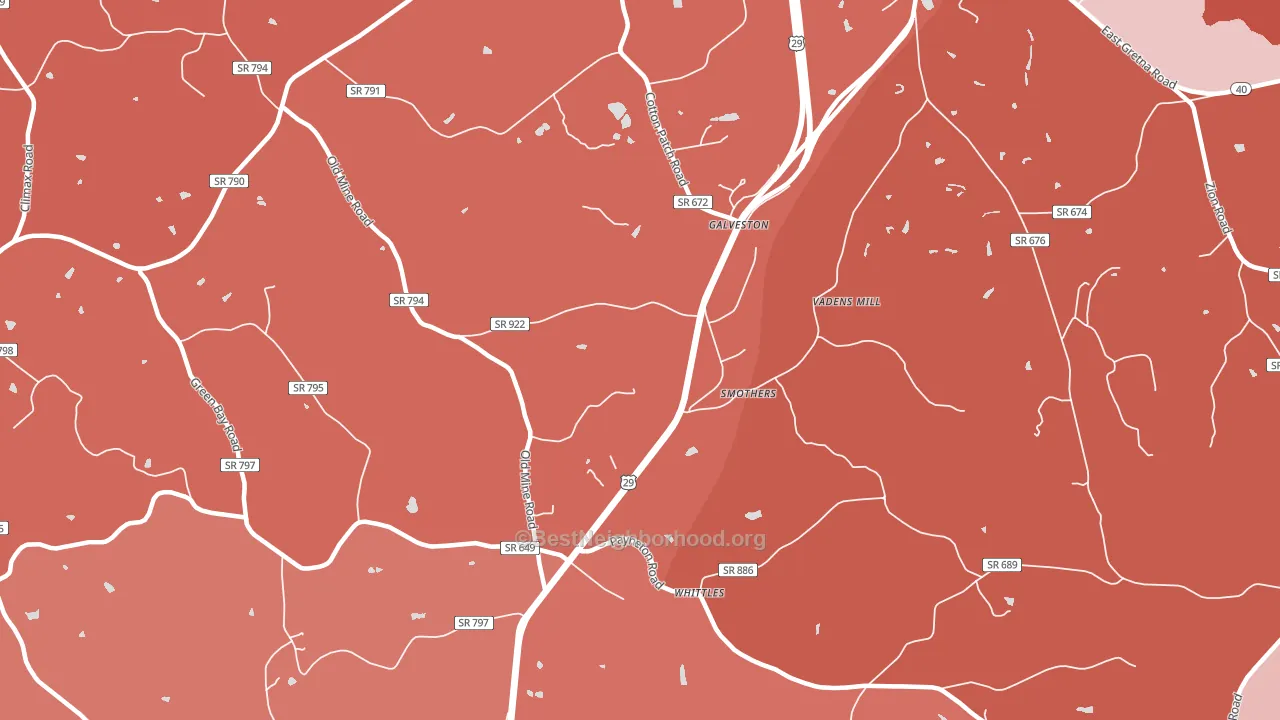 Whittle, VA block-group political-lean map