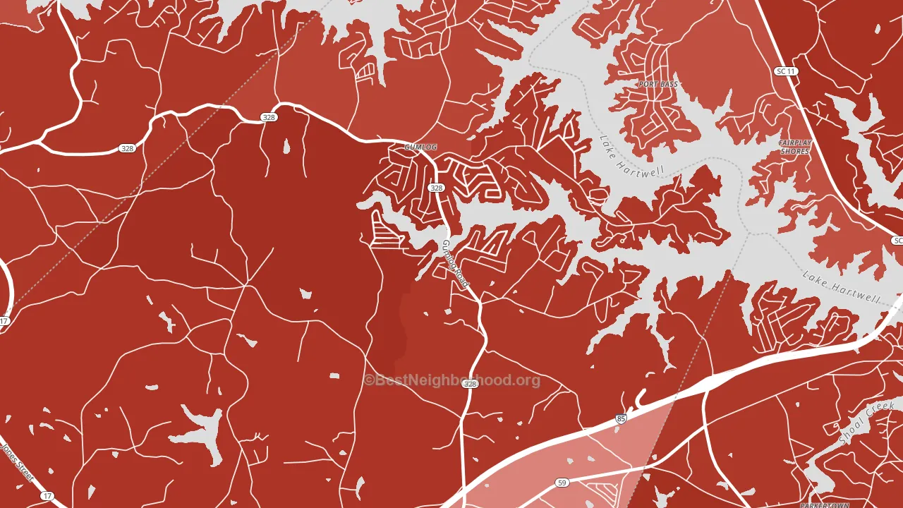 Whitworth, GA block-group political-lean map