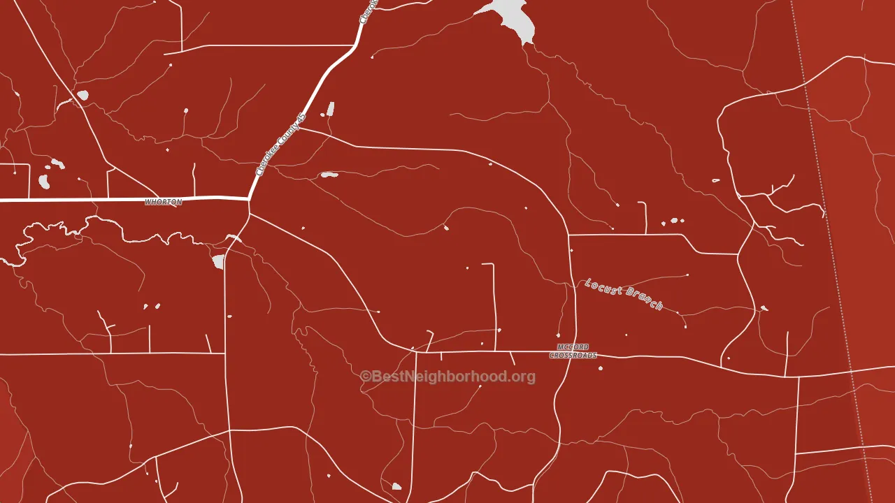 Whorton, AL block-group political-lean map