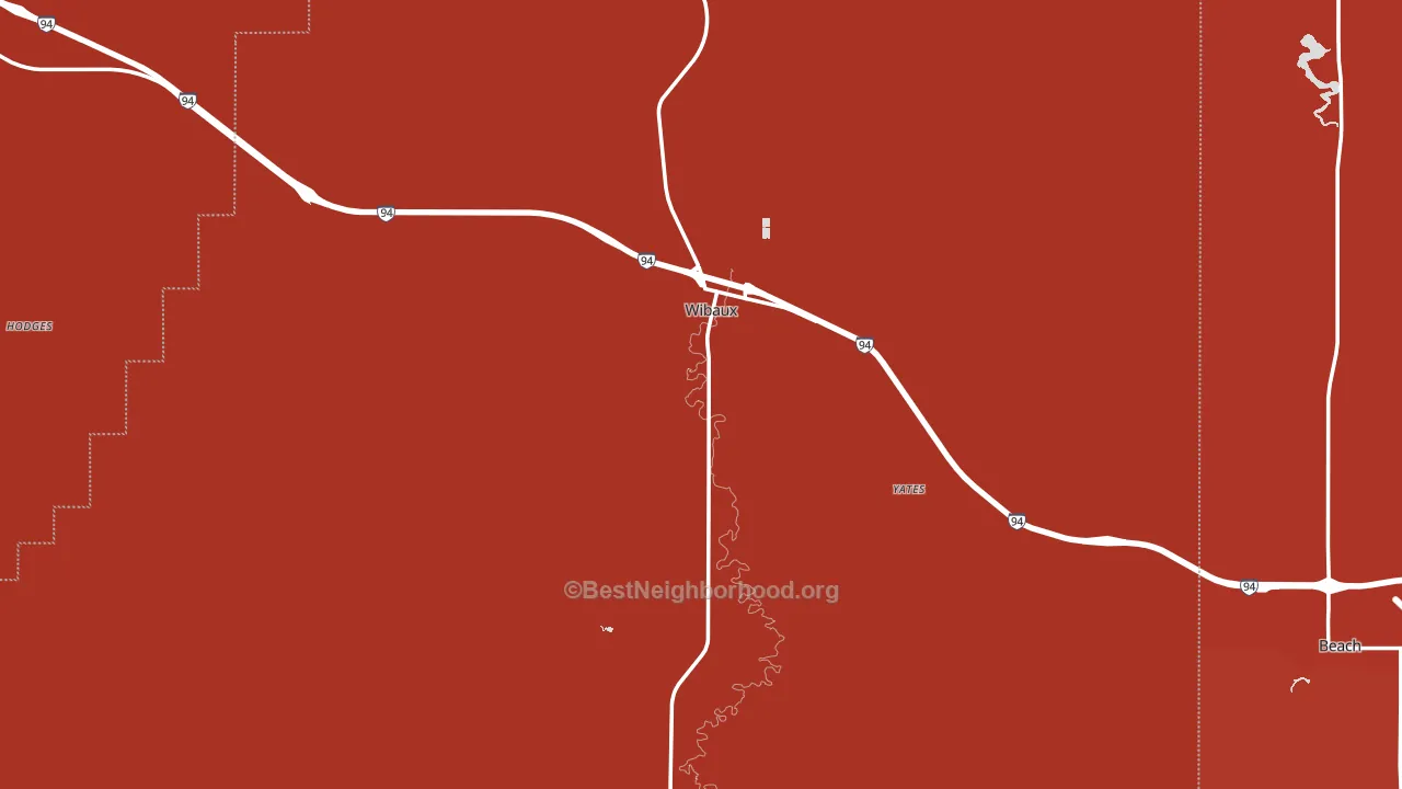 Wibaux County, MT block-group political-lean map
