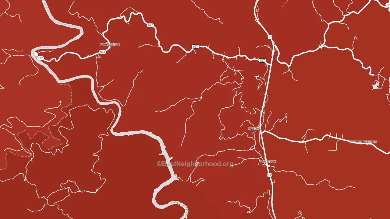 Wiborg, KY block-group political-lean map