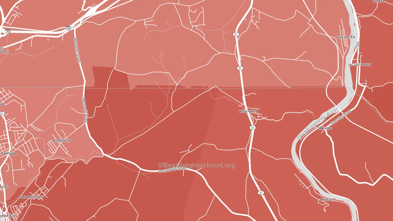 Wickhaven, PA block-group political-lean map