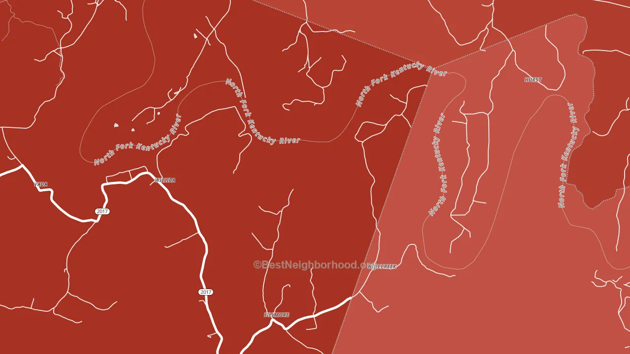 Widecreek, KY block-group political-lean map