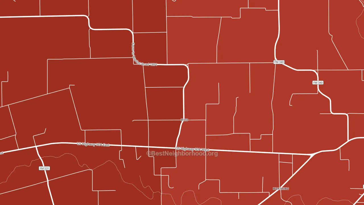 Wied, TX block-group political-lean map