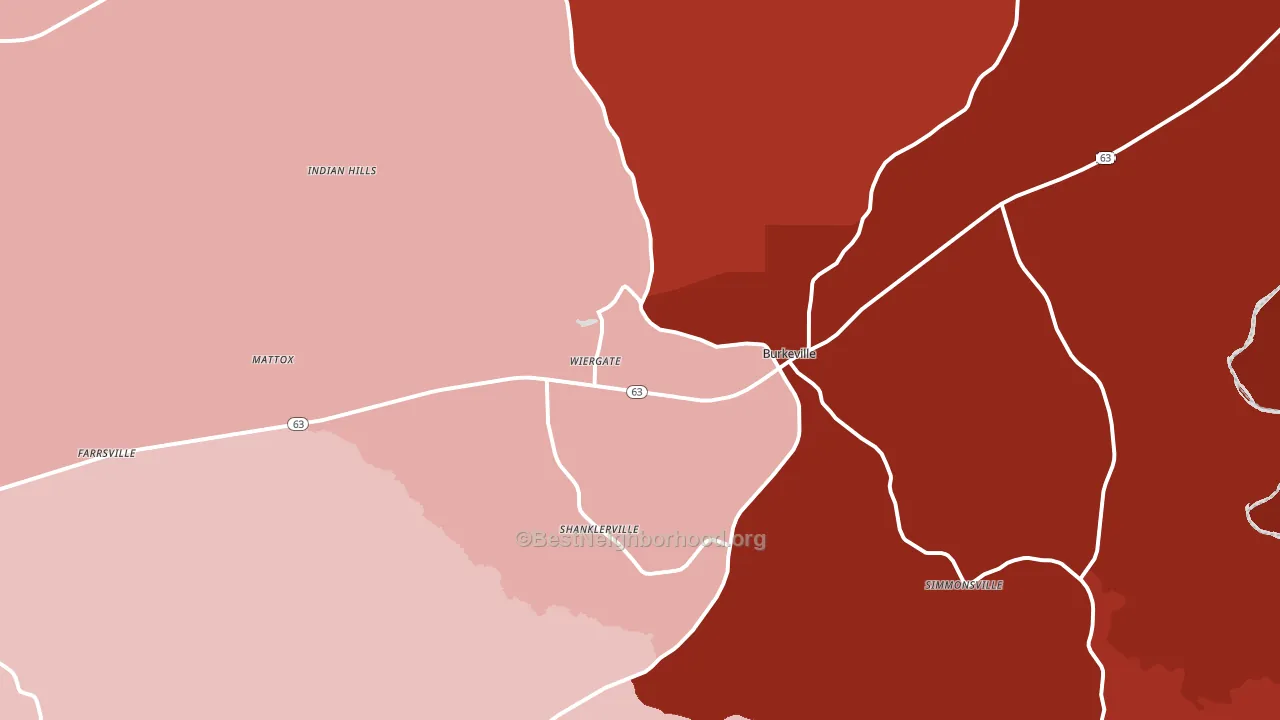 Wiergate, TX block-group political-lean map