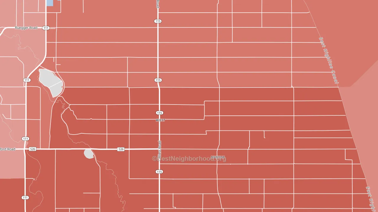 Wiest, CA block-group political-lean map