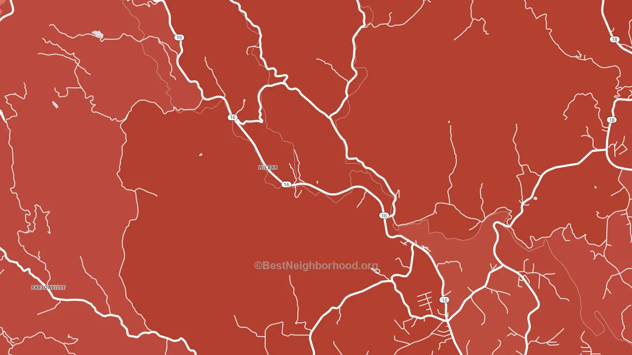 Wilbar, NC block-group political-lean map