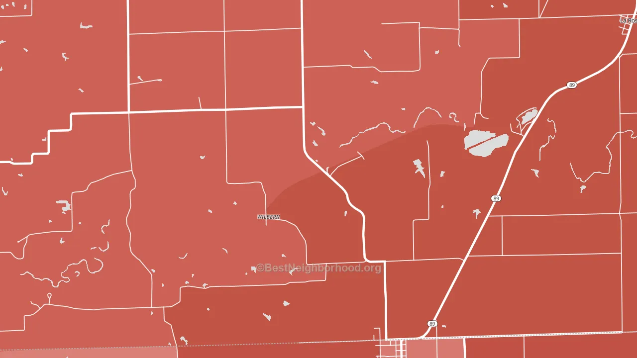 Wilbern, IL block-group political-lean map