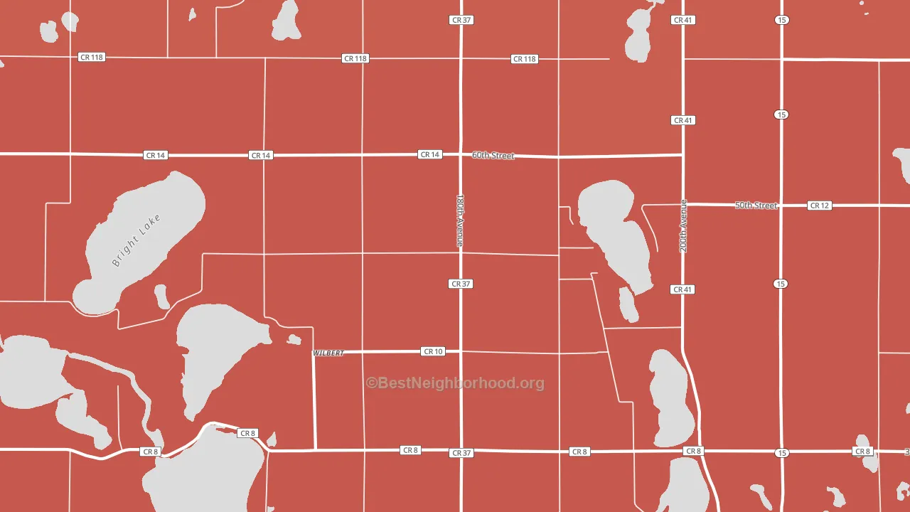 Wilbert, MN block-group political-lean map