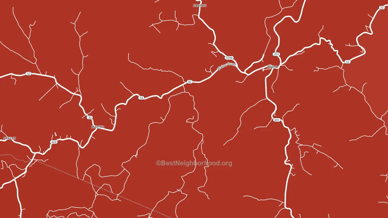 Wilbur, KY block-group political-lean map