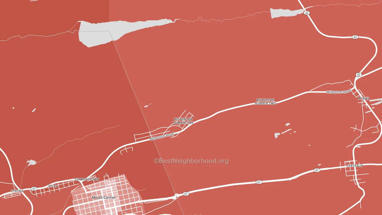 Wilburton, PA block-group political-lean map