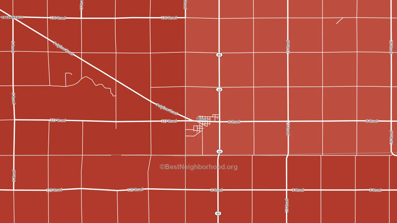 Wilcox, NE block-group political-lean map