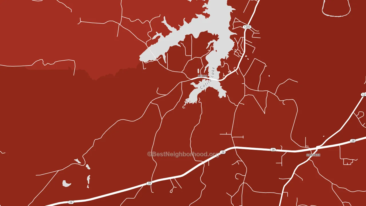 Wilda, LA block-group political-lean map
