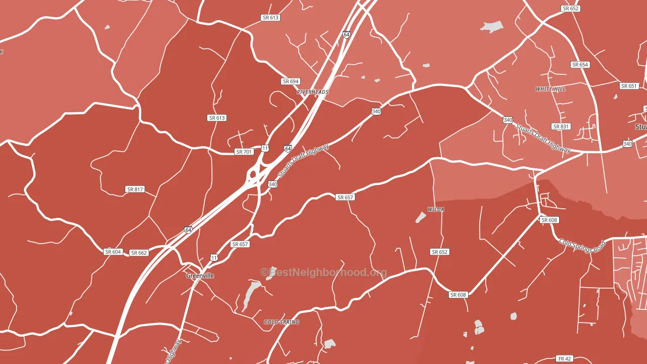 Wilda, VA block-group political-lean map