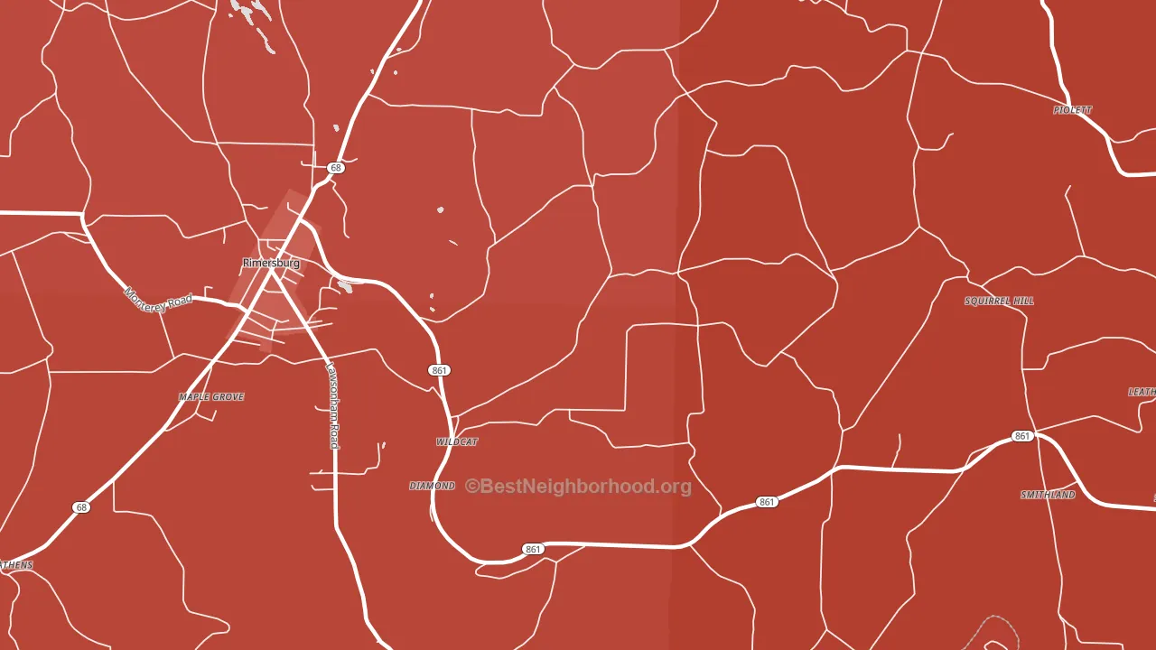 Wildcat, PA block-group political-lean map