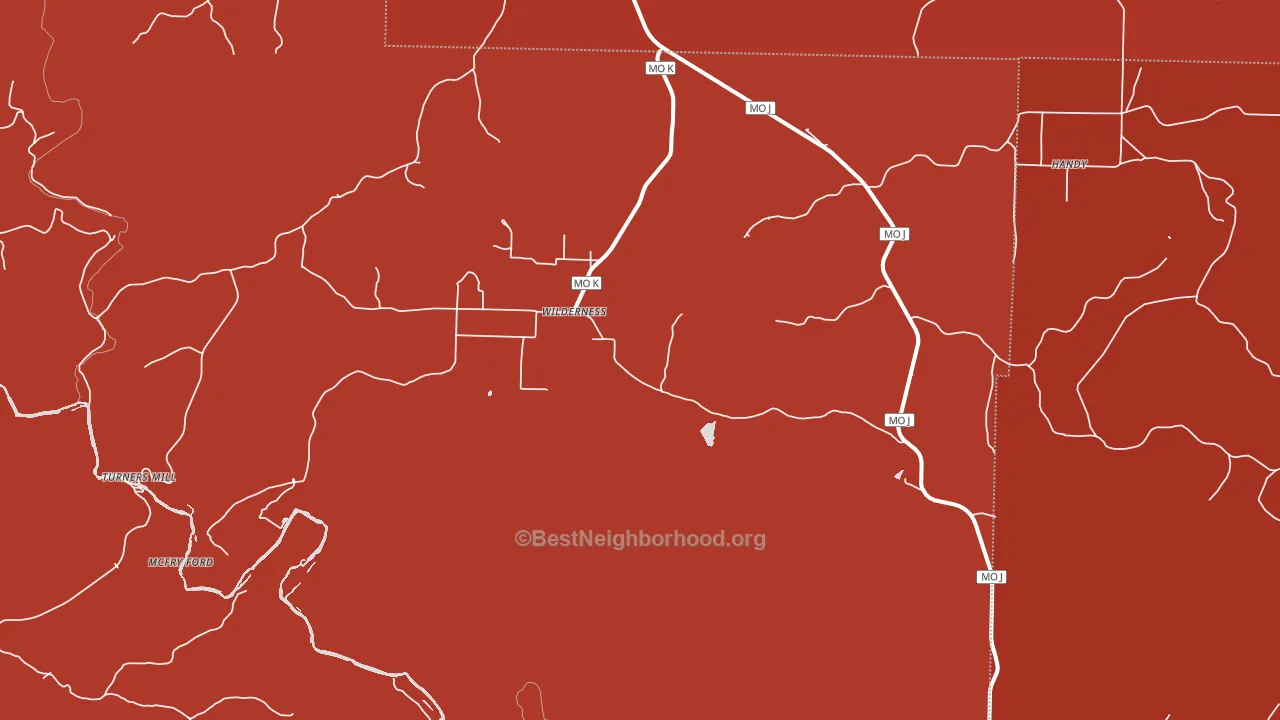Wilderness, MO block-group political-lean map
