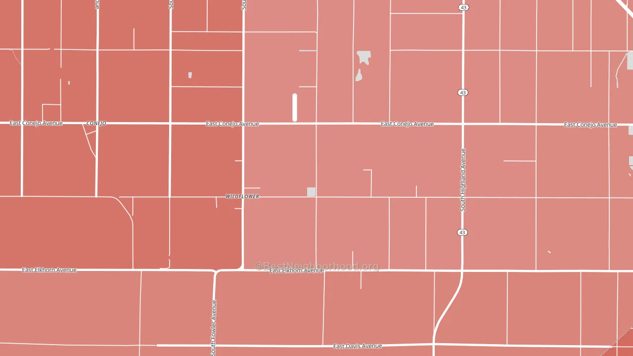 Wildflower, CA block-group political-lean map