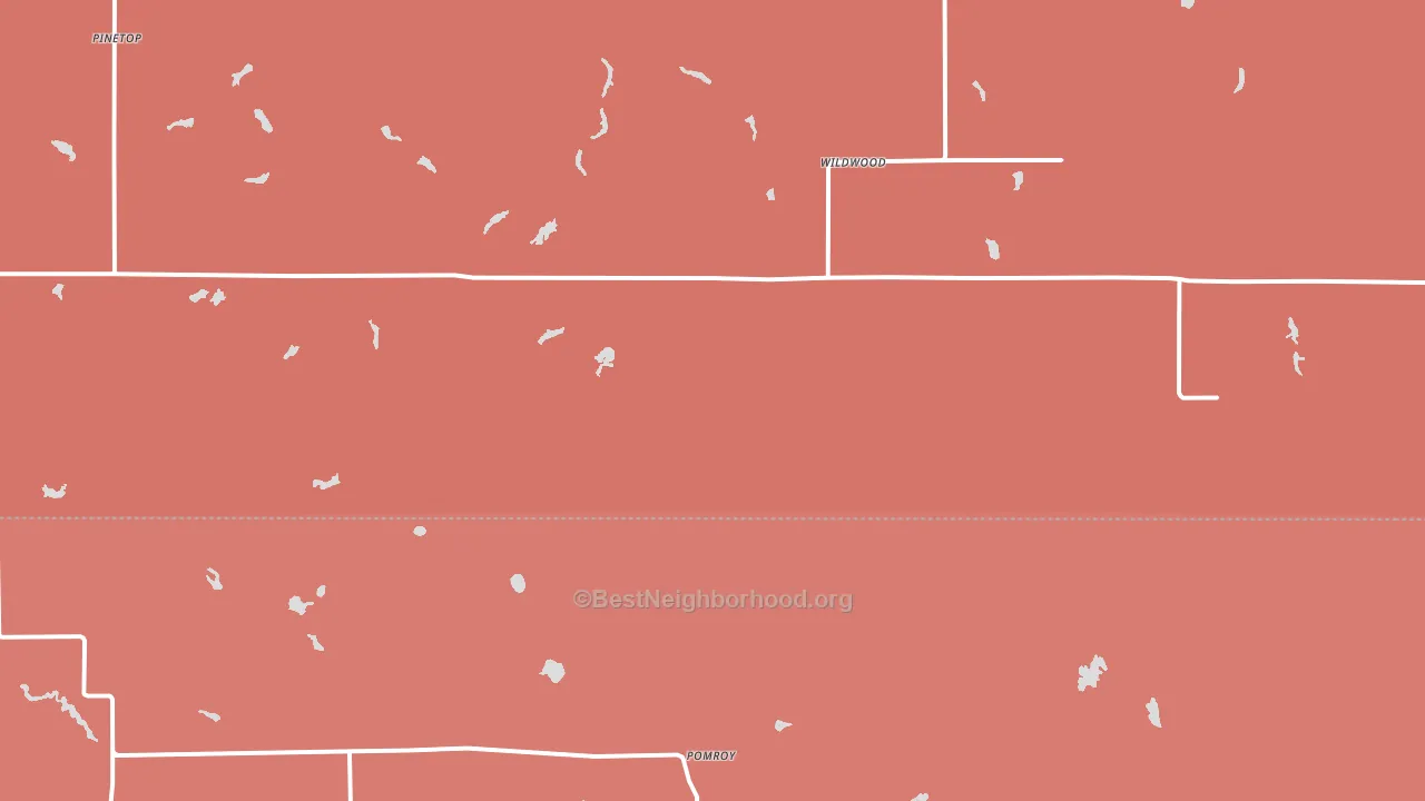 Wildwood, MN block-group political-lean map