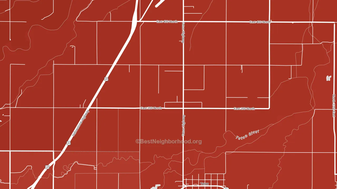 Wilford, ID block-group political-lean map