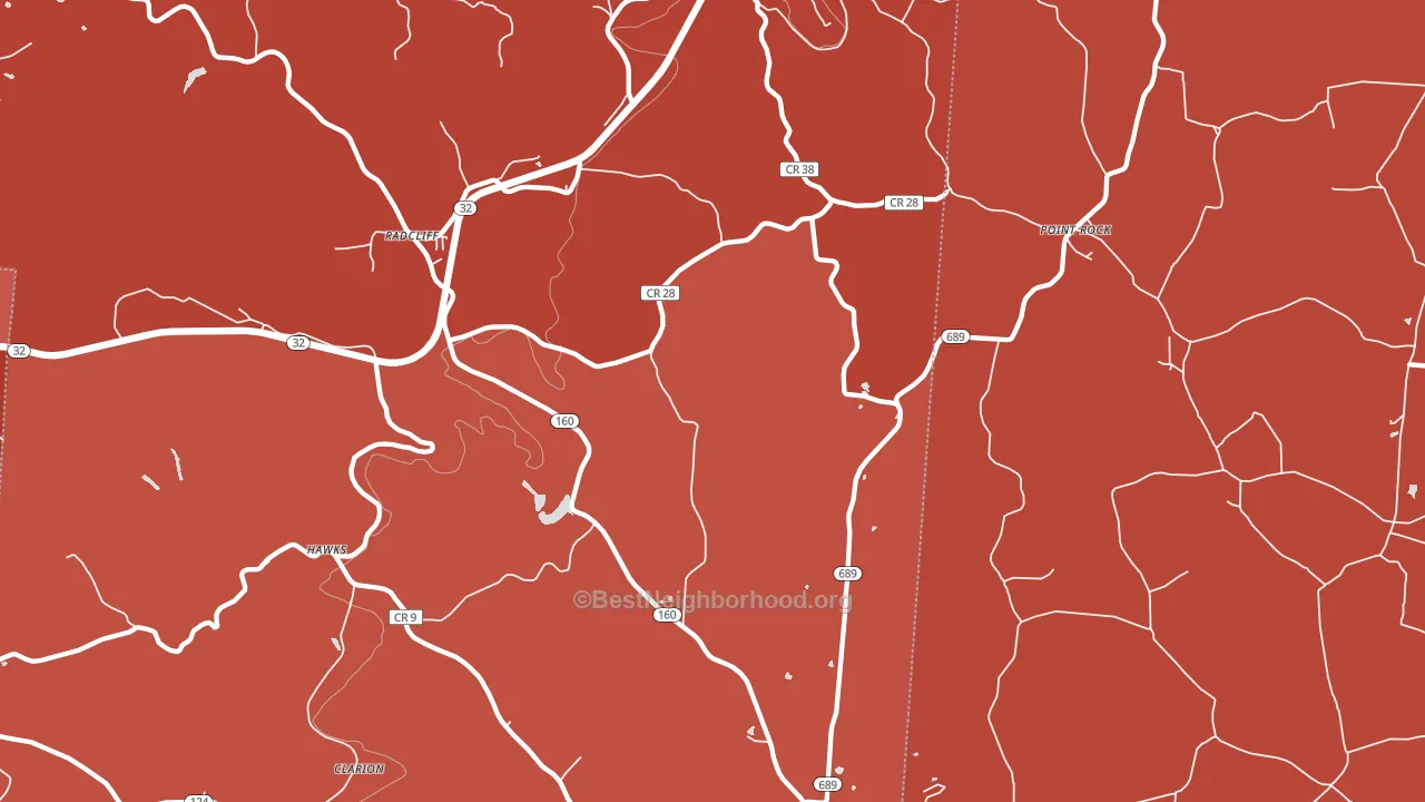 Wilkesville, OH block-group political-lean map