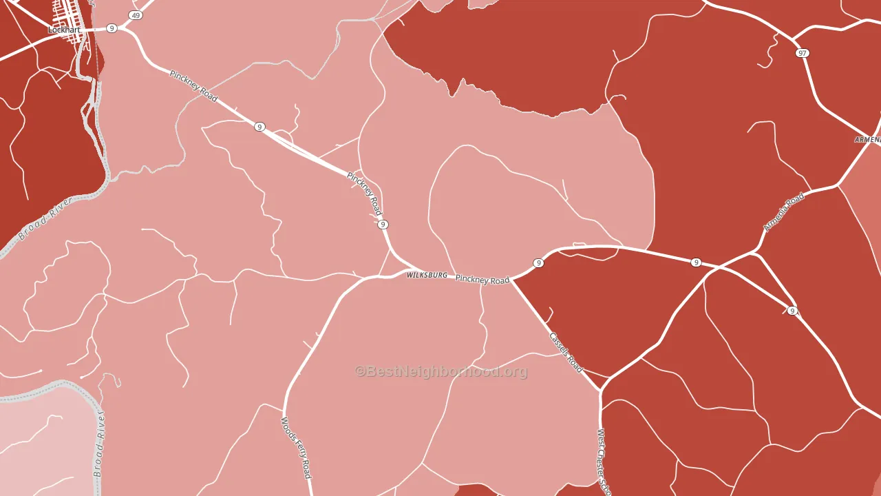 Wilksburg, SC block-group political-lean map