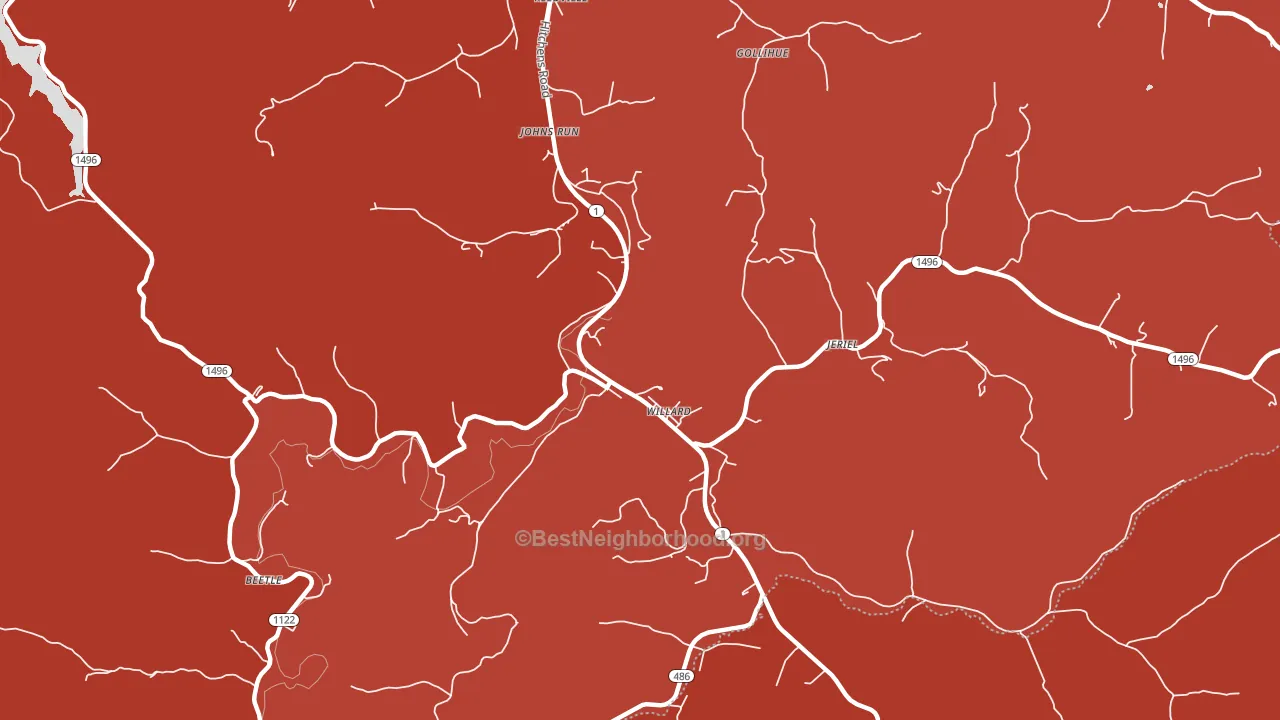 Willard, KY block-group political-lean map