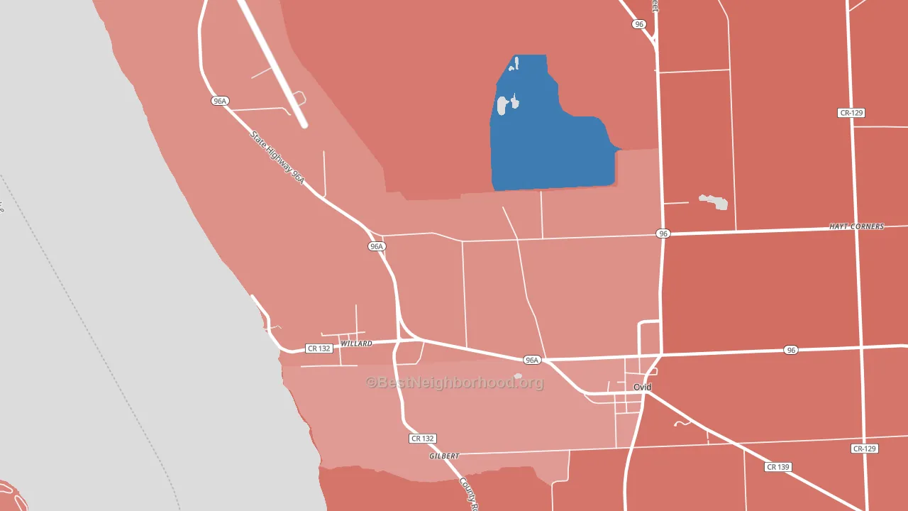Willard, NY block-group political-lean map