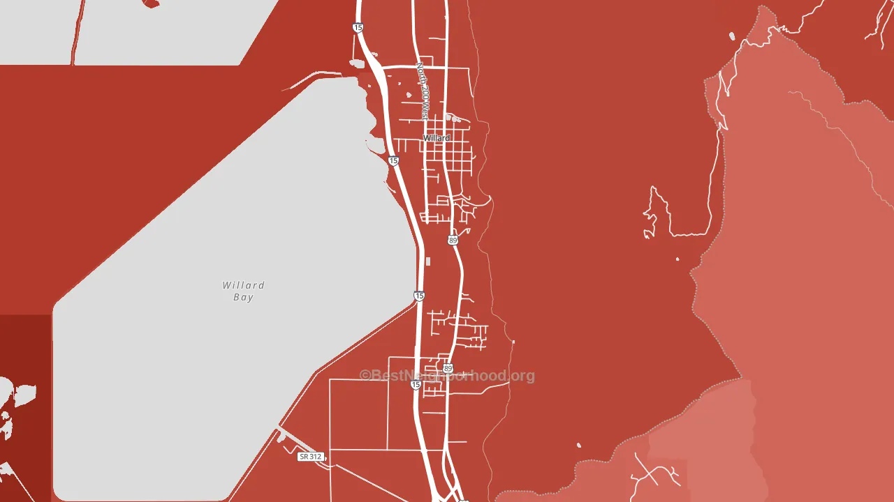 Willard, UT block-group political-lean map