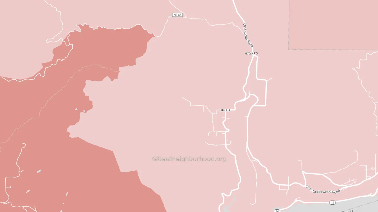 Willard, WA block-group political-lean map
