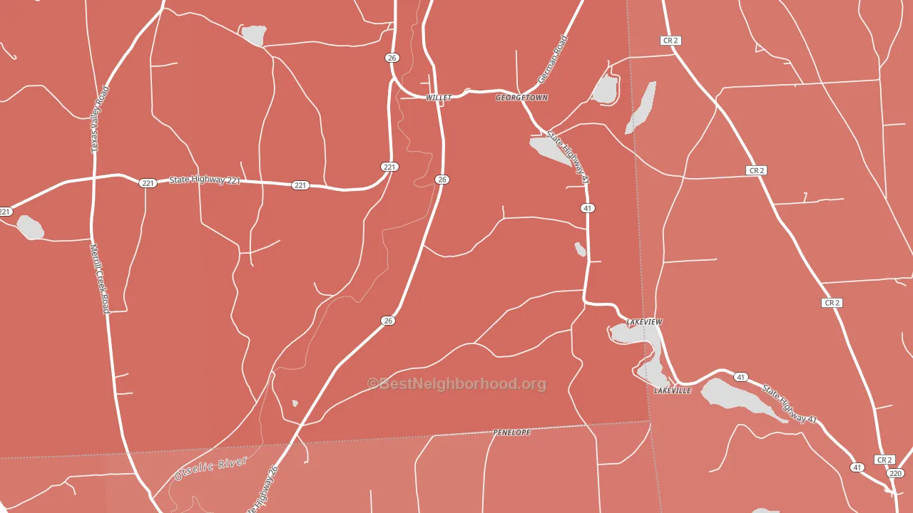 Willet, NY block-group political-lean map