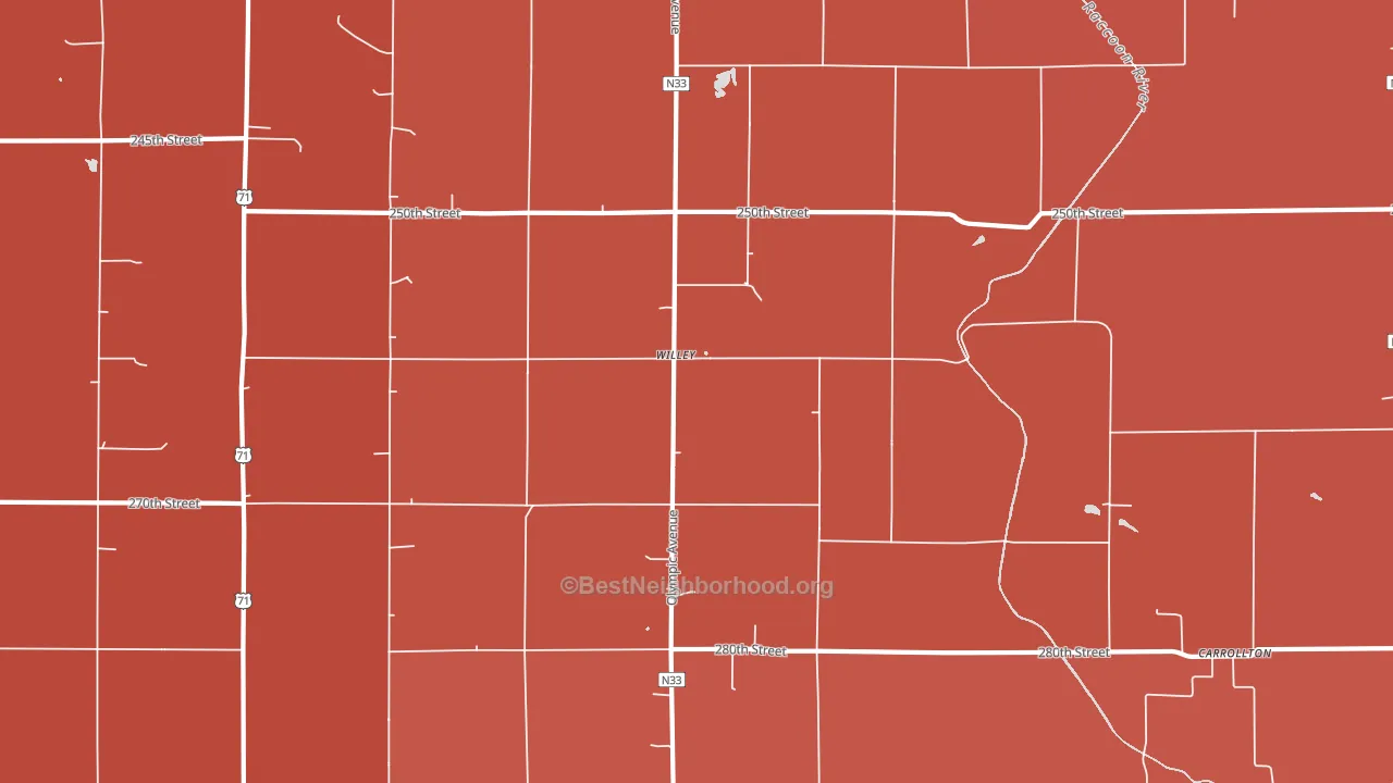 Willey, IA block-group political-lean map