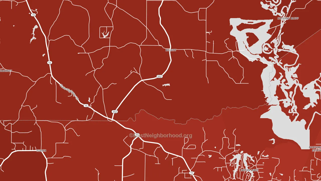 Willhite, LA block-group political-lean map