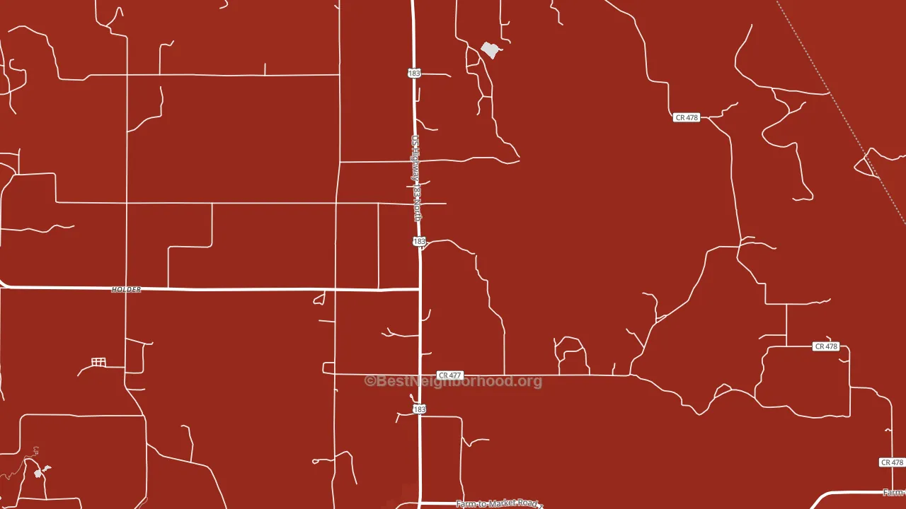 Williams, TX block-group political-lean map